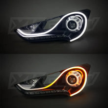 Load image into Gallery viewer, XK Glow 36inch - 2pc Sequential Switchback LED Strip Kit DRL Turnsignal for Headlights - Main Product View