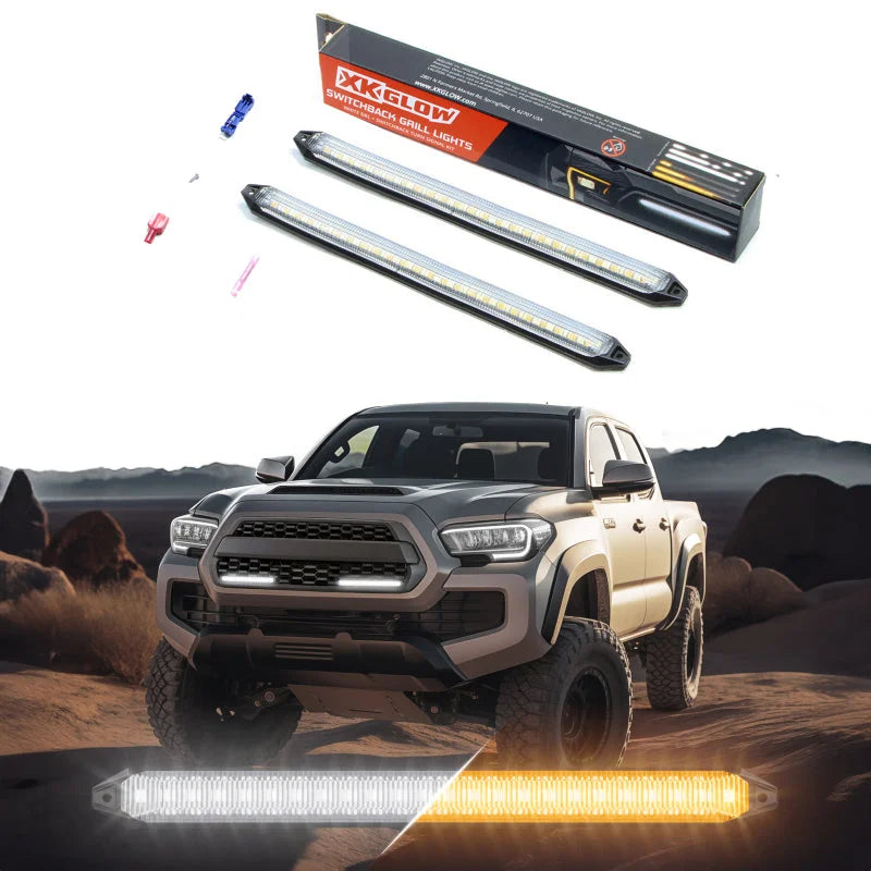 XK Glow 9In Switchback Grill Lights with Start-up Animation & Sequential Turn Signals - Side View