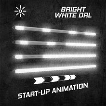 Load image into Gallery viewer, XK Glow 9In Switchback Grill Lights with Start-up Animation &amp; Sequential Turn Signals - Installation View