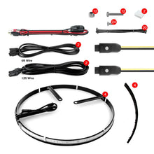 Load image into Gallery viewer, XK Glow Adjustable Wheel Ring Light Kit w/ Dual-Mode Dash Mount Controller 4PC 15-18In - Main Product View