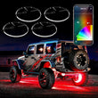 Load image into Gallery viewer, XK Glow Adjustable Wheel Ring Light Kit w/ Dual-Mode Dash Mount Controller 4PC 15-18In - Side View