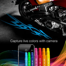 Load image into Gallery viewer, XK Glow Curb FX Bluetooth XKchrome App Waterproof LED Projector Welcome Light Tatoo Style 4pc - Main Product View