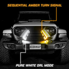 Load image into Gallery viewer, XK Glow JL Wrangler &amp; Gladiator JT XKCHROME LED Grill Kit - Side View