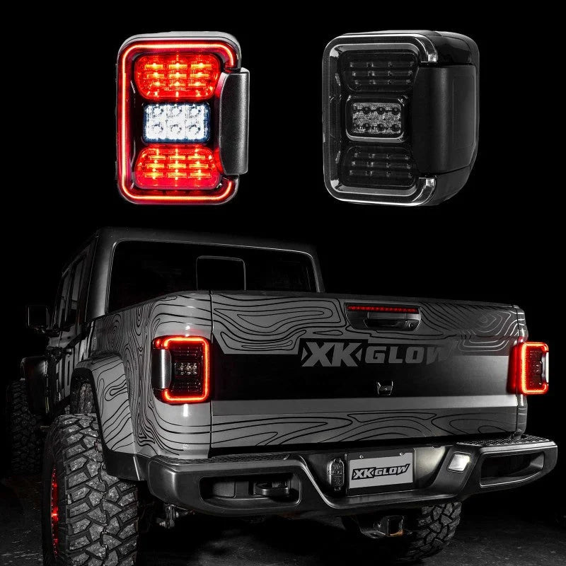XK Glow Jeep JT Gladiator LED Taillight w/ Smoked Lens - Main Product View