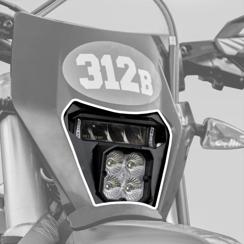 XK Glow KTM Dual Sport Headlight Kit - Side View