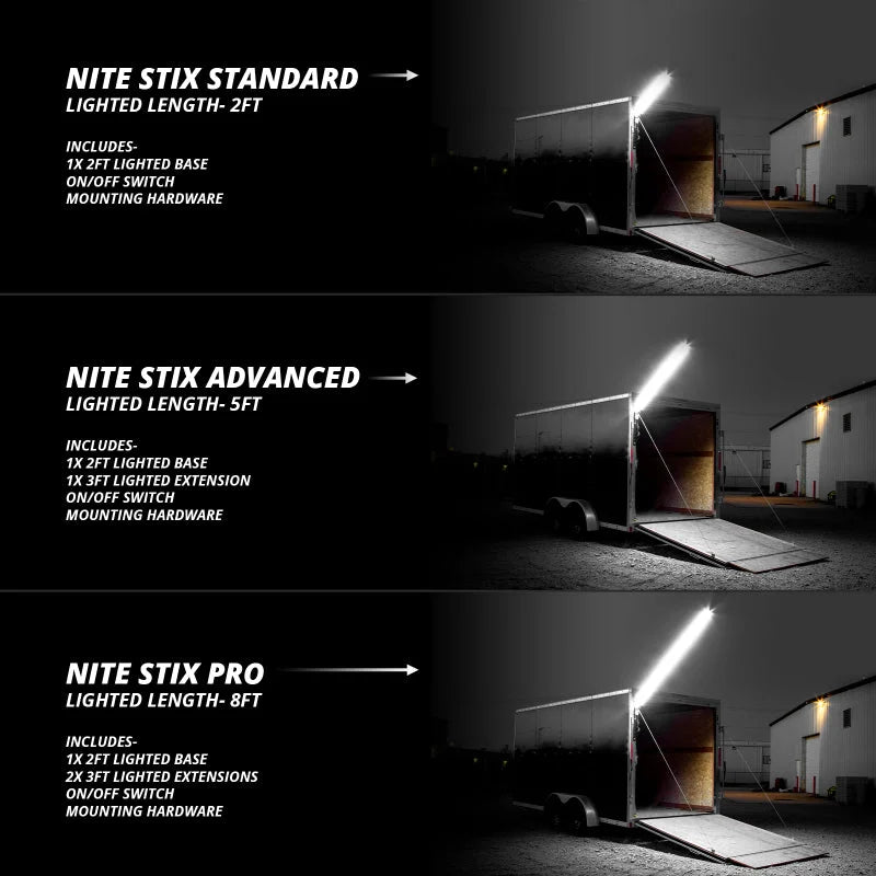 XK Glow Nite Stix Foldable Overhead Light System 3ft - Side View