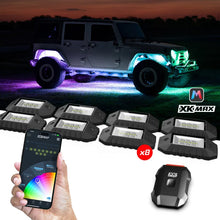Load image into Gallery viewer, XK Glow RGBW 8pc Addressable LED Rock Light Kit - Main Product View