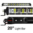 Load image into Gallery viewer, XK Glow RGBW Light Bar High Power Offroad Work/Hunting Light w/ Bluetooth Controller 20In - Side View