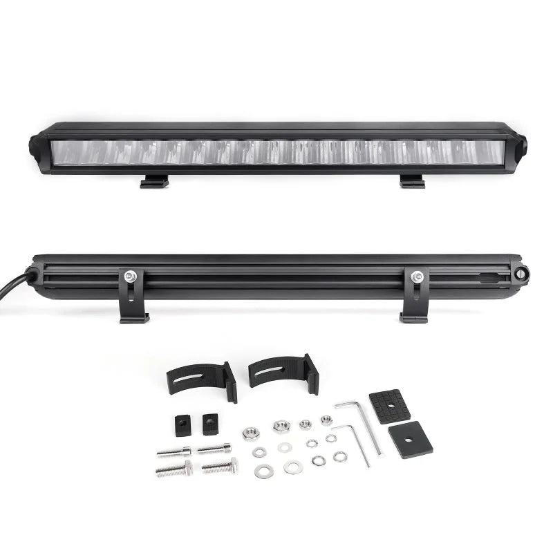 XK Glow Razor Light Bar Auxiliary High Beam Driving No Wire & Switch 20in - Detail View