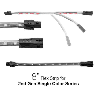 XKGLOW Single Color 8in Flex Strip Single Color LIGHT BLUE - 2nd Gen