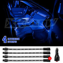 Load image into Gallery viewer, XK Glow Single Color XKGLOW UnderglowLED Accent Light Car/Truck Kit Blue - 4x8In - Main Product View