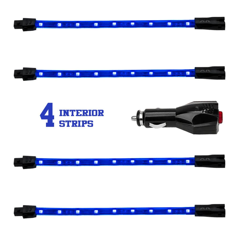 XK Glow Single Color XKGLOW UnderglowLED Accent Light Car/Truck Kit Blue - 4x8In - Detail View