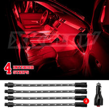 Load image into Gallery viewer, XK Glow Single Color XKGLOW UnderglowLED Accent Light Car/Truck Kit Red - 4x8In - Main Product View