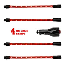 Load image into Gallery viewer, XK Glow Single Color XKGLOW UnderglowLED Accent Light Car/Truck Kit Red - 4x8In - Detail View