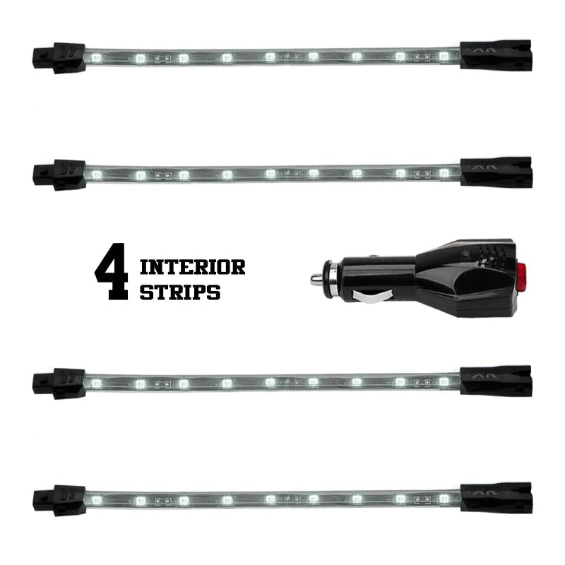 XK Glow Single Color XKGLOW UnderglowLED Accent Light Car/Truck Kit White - 4x8In - Detail View