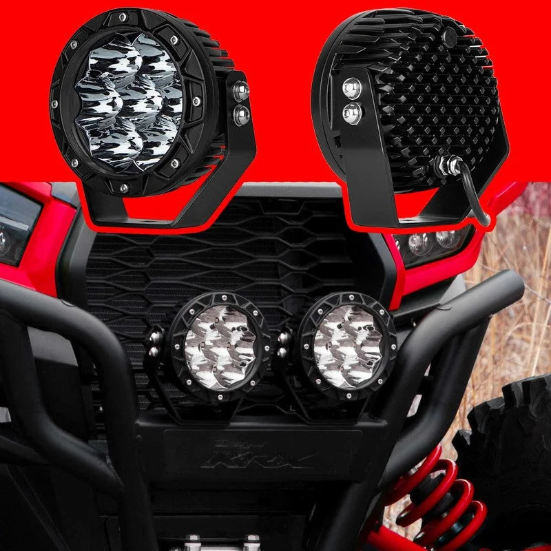 XK Glow Spot Beam Cube Offroad Round Work Light Kit 1pc 5in - Main Product View