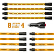 Load image into Gallery viewer, XK Glow Strip Single Color Underglow LED Accent Light Car/Truck Kit Amber - 8x24In Tube + 4x8In - Detail View