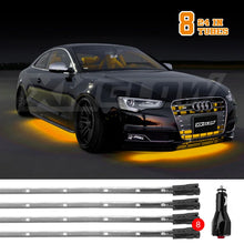Load image into Gallery viewer, XK Glow Tube Single Color Underglow LED Accent Light Car/Truck Kit Amber - 8x24In - Main Product View