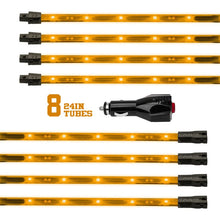 Load image into Gallery viewer, XK Glow Tube Single Color Underglow LED Accent Light Car/Truck Kit Amber - 8x24In - Detail View