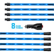 Load image into Gallery viewer, XK Glow Tube Single Color Underglow LED Accent Light Car/Truck Kit Light Blue - 8x24In - Detail View