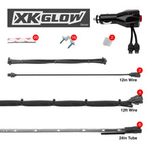 Load image into Gallery viewer, XK Glow Tube Single Color Underglow LED Accent Light Car/Truck Kit Red - 8x24In - Main Product View