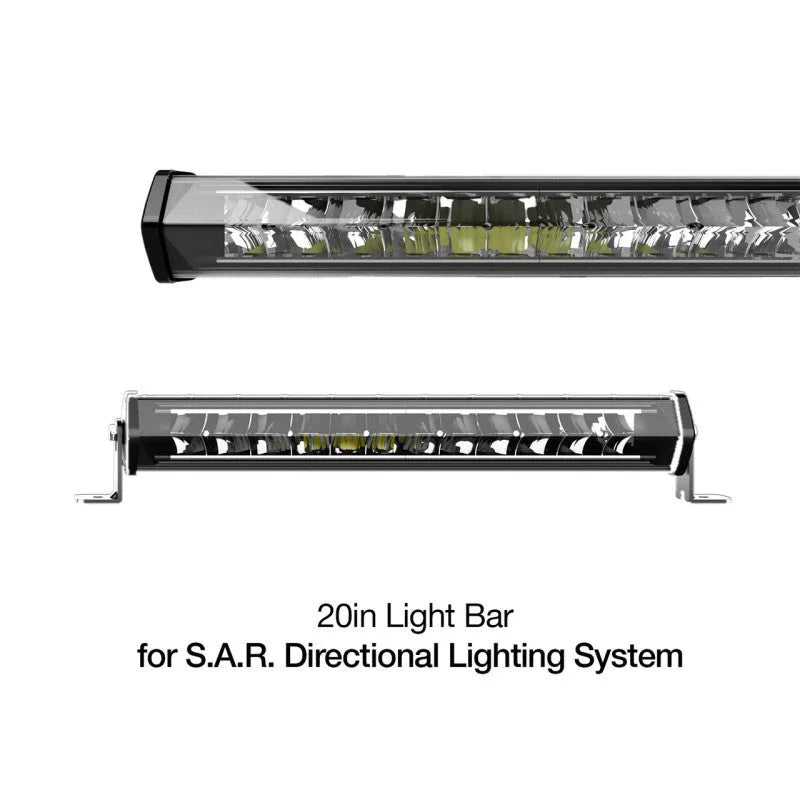 XK Glow White Housing SAR Light Bar - Emergency Search and Rescue Light 20In - Side View