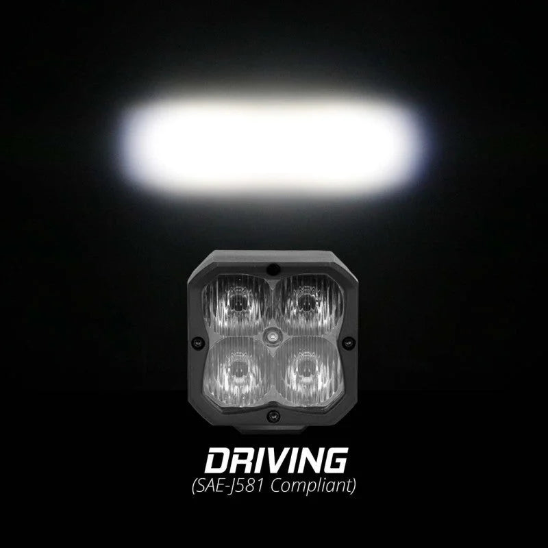 XK Glow XKchrome 20w LED Cube Light w/ RGB Accent Light - Driving Beam - Main Product View