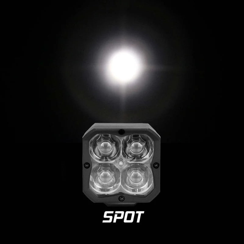 XK Glow XKchrome 20w LED Cube Light w/ RGB Accent Light - Spot Beam - Main Product View