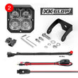 Load image into Gallery viewer, XK Glow XKchrome 20w LED Cube Light w/ RGB Accent Light Kit w/ Controller- Spot Beam 2pc - Main Product View