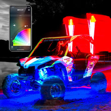Load image into Gallery viewer, XK Glow XKchrome Advanced App Control LED Whip Light Kit for 4x4 Offroad UTV ATV 1x 48In 2nd Gen - Main Product View