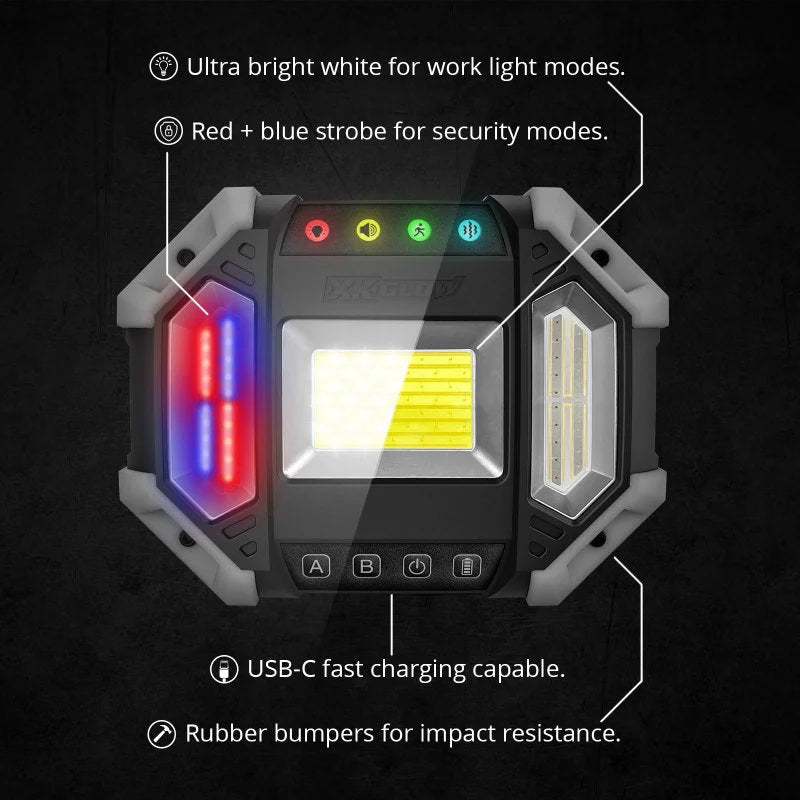 XK Glow XKdefender 7 Mode Work & Security Light w/ Remote - Main Product View
