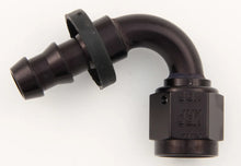 Load image into Gallery viewer, XRP 4an 120-Deg Push-On Hose End  Black 231204BB