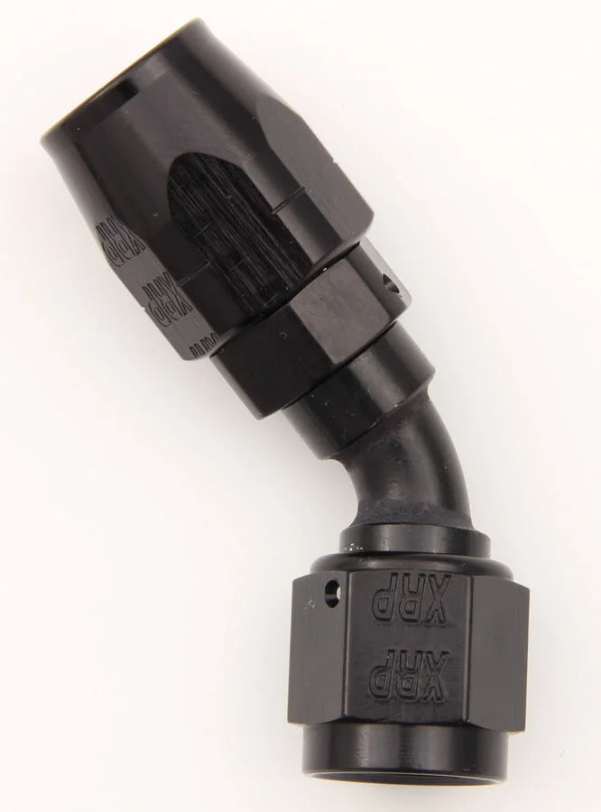 XRP #6 45 Deg Dbl Swivel Hose End Black 204506BB