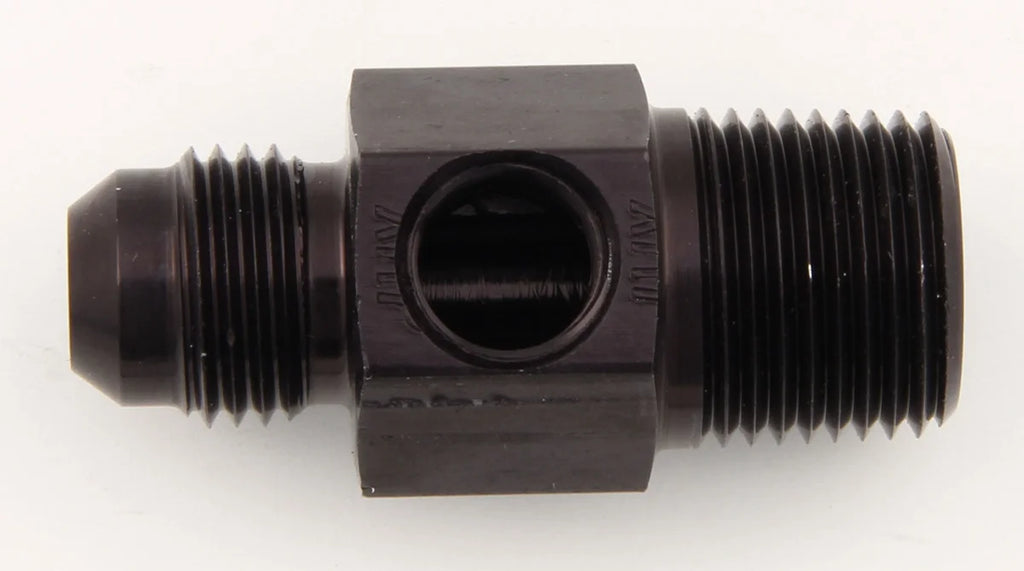 XRP #6 to 3/8 NPT Fuel Press Adapter w/ 1/8 NPT Port 700194BB