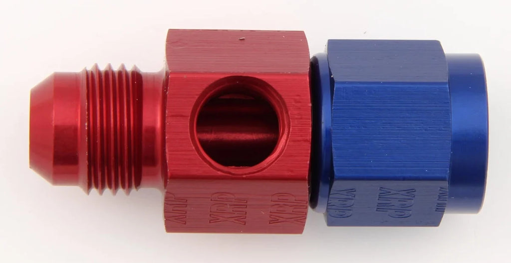 XRP #6 to #6 Fem Fuel Press Adapter w/ 1/8 NPT Port 700195