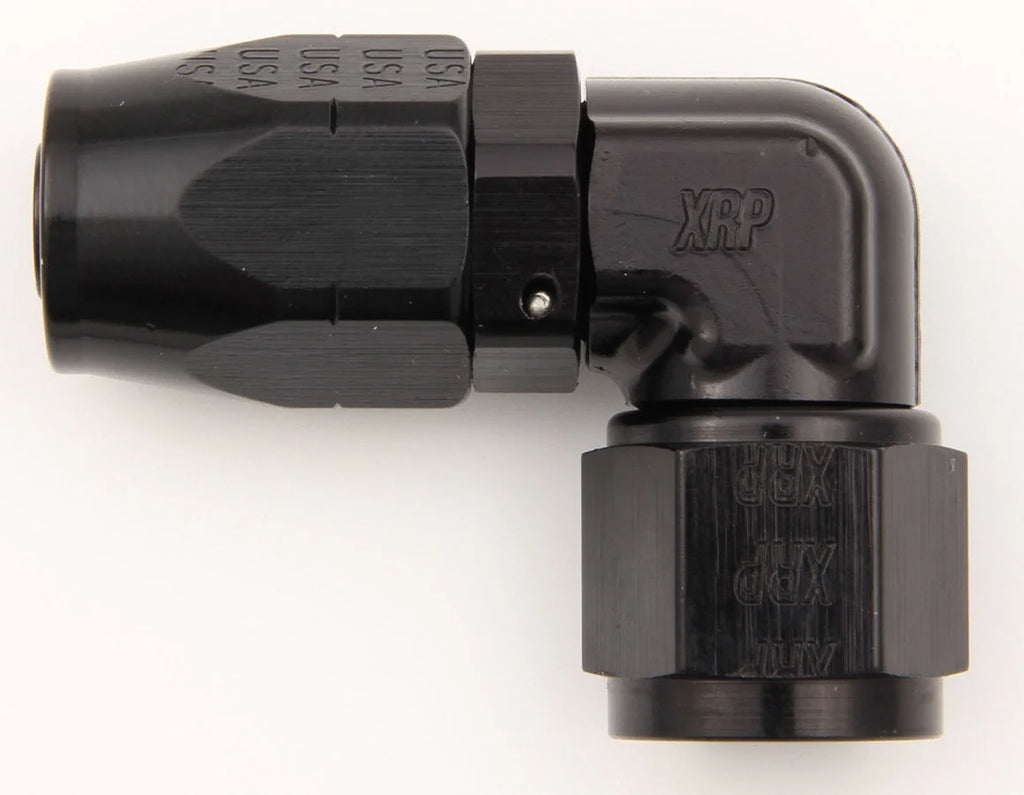 XRP #8 90 Deg Dbl Swivel Forged Hose End Black 209108BB