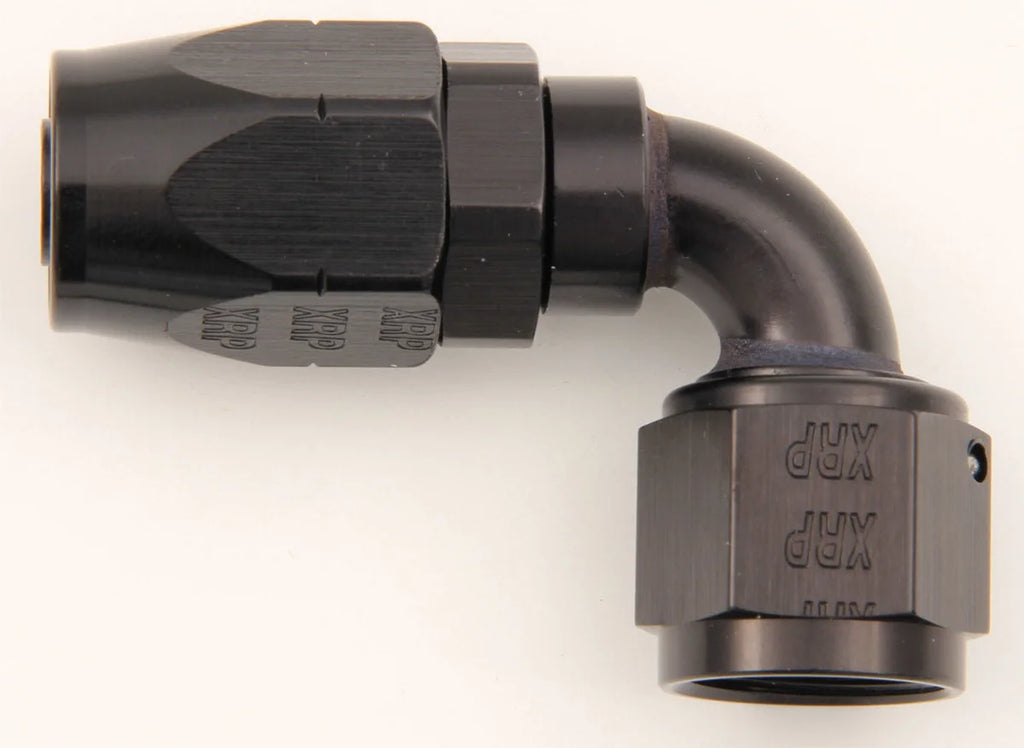 XRP #8 90 Deg Double Swivel Hose End Black 209008BB
