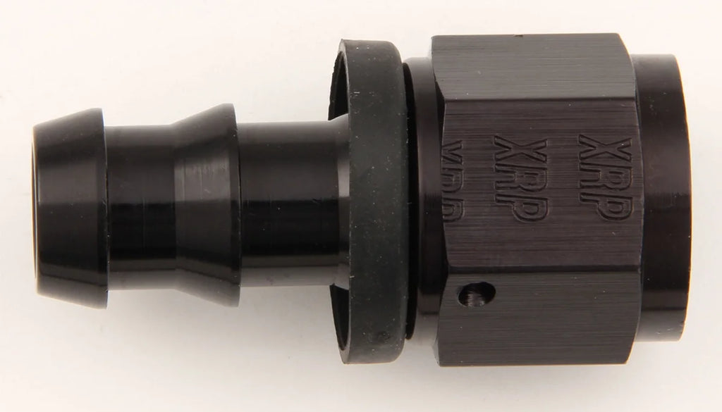 XRP #8 Str Push-On Hose End Black 230008BB