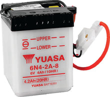 Load image into Gallery viewer, Yuasa 6N4-2A-8 Conventional 6-Volt Battery - Main Product View