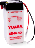 Yuasa Battery 6N4A-4D Conventional 6-Volt Battery fits 1973-1975 Yamaha RD60 / 1975-1976 Yamaha RS100 / 1982-1983 Yamaha XT125 / 1982-1983 Yamaha XT200 - Check Fitment Details