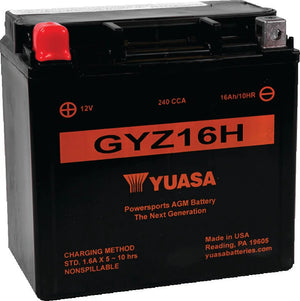 Yuasa GYZ16H High Performance Maintenance Free AGM 12-Volt Battery - Main Product View