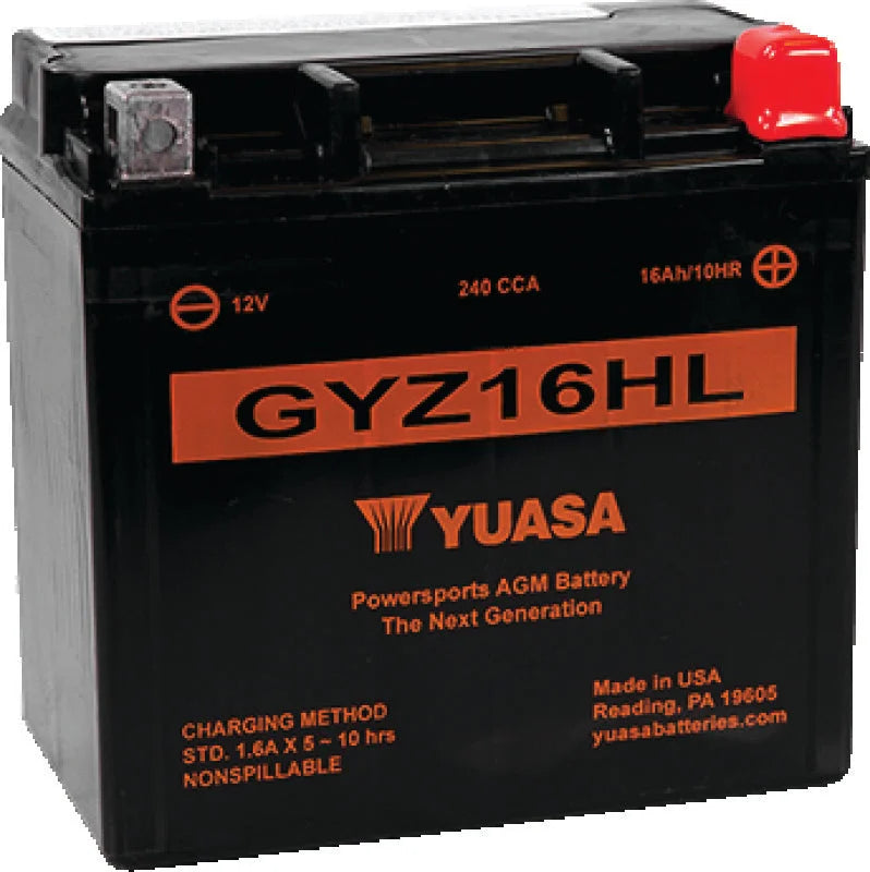Yuasa GYZ16HL High Performance Maintenance Free AGM 12-Volt Battery - Main Product View