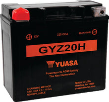 Load image into Gallery viewer, Yuasa GYZ20H High Performance Maintenance Free AGM 12-Volt Battery - Main Product View