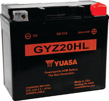 Load image into Gallery viewer, Yuasa GYZ20HL High Performance Maintenance Free AGM 12-Volt Battery - Main Product View