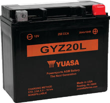 Load image into Gallery viewer, Yuasa GYZ20L High Performance Maintenance Free AGM 12-Volt Battery - Main Product View