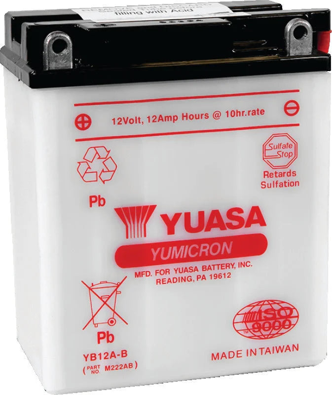 Yuasa YB12A-B Yumicron 12-Volt Battery - Main Product View