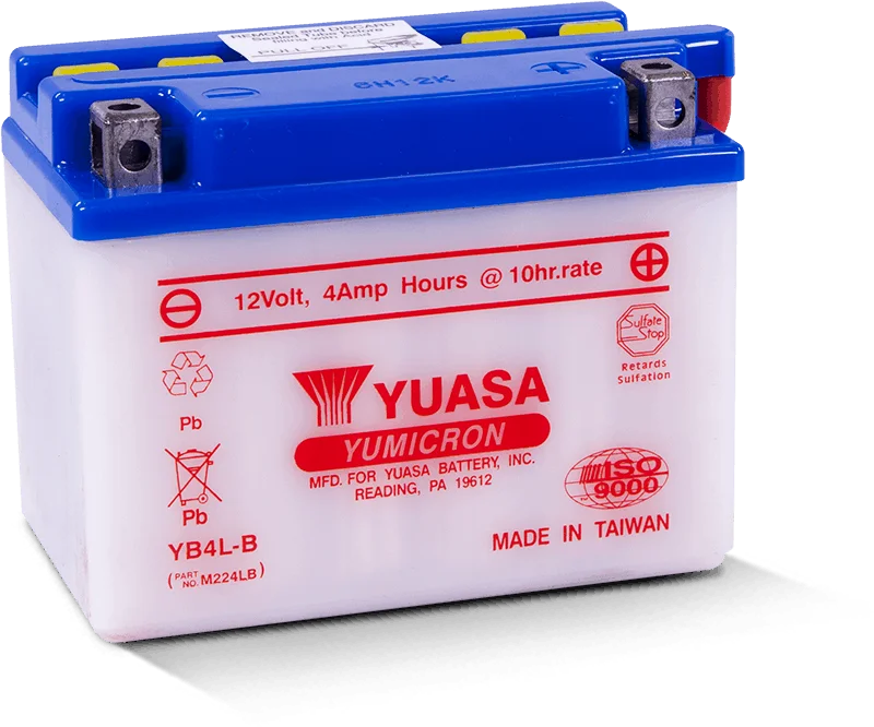Yuasa YB4L-B Yumicron 12-Volt Battery