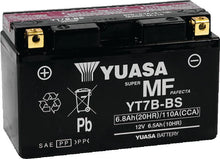 Load image into Gallery viewer, Yuasa YT7B-BS Maintenance Free AGM 12-Volt Battery w/Bottle - Main Product View