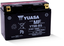 Load image into Gallery viewer, Yuasa YT9B-BS Maintenance Free 12-Volt AGM Battery w/Bottle - Side View
