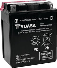Load image into Gallery viewer, Yuasa YTX14AH-BS High Performance AGM 12-Volt Battery w/Bottle - Main Product View